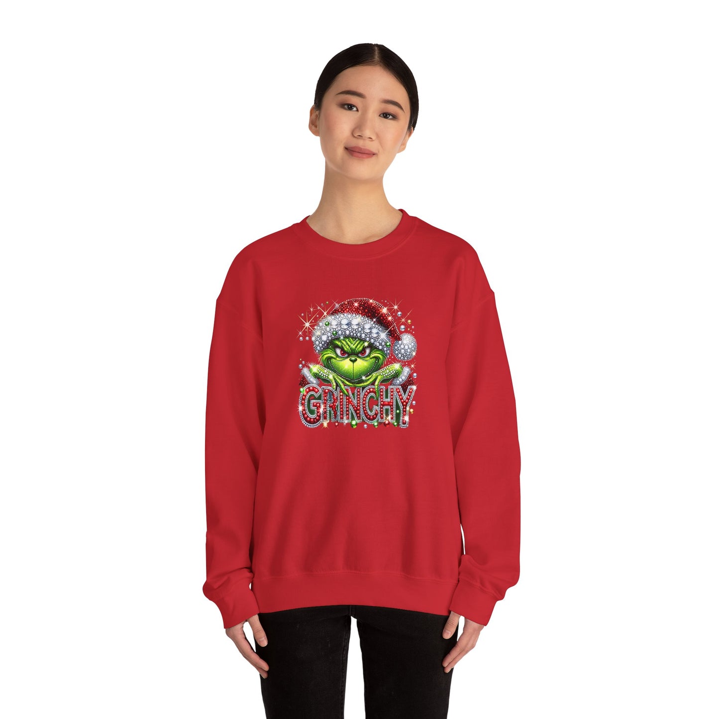 Grinchy Christmas Sweatshirt – Festive Grinch Santa Crewneck
