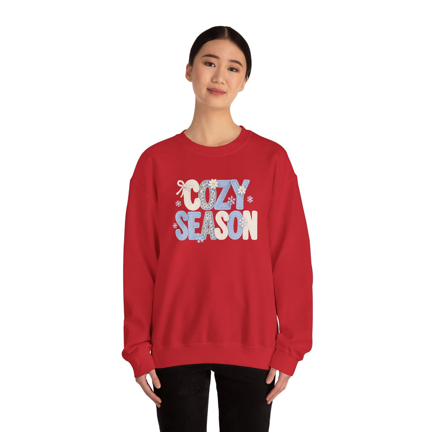 Cozy Season Crewneck Sweatshirt — Winter Holiday Graphic Pullover
