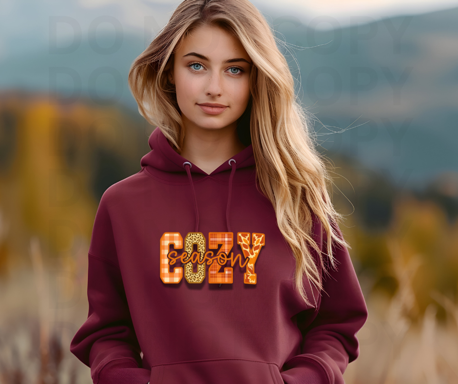 Cozy Autumn Fleece Hoodie - Perfect for Fall, Gift for Him & Her, Casual Lounge Wear, Thanksgiving Sweatshirt, Pumpkin Spice Vibes