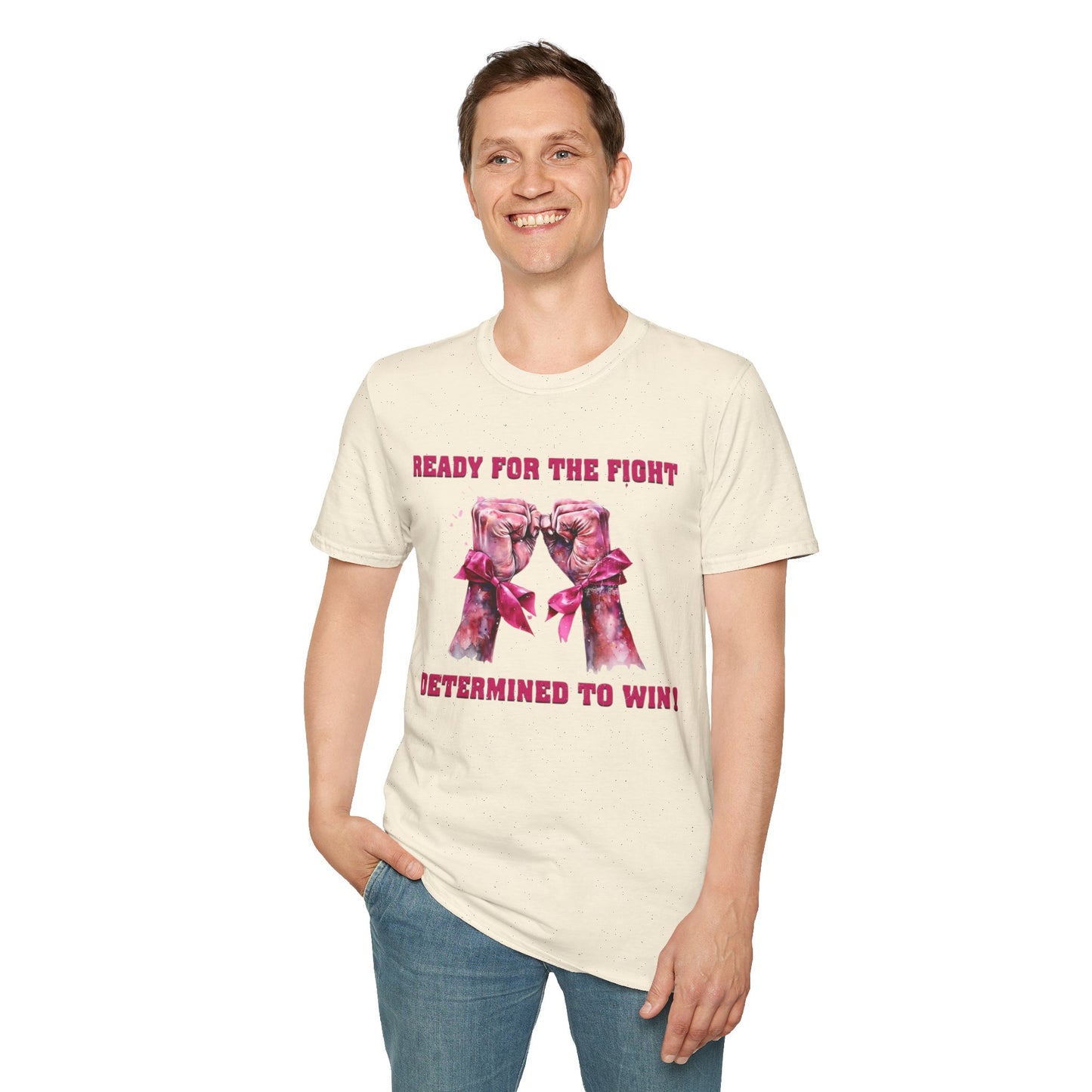 Empowered Fight T-Shirt - Ready for the Fight, Determined to Win! - Unisex Tee for Cancer Awareness, Motivational Gift, Fitness Wear
