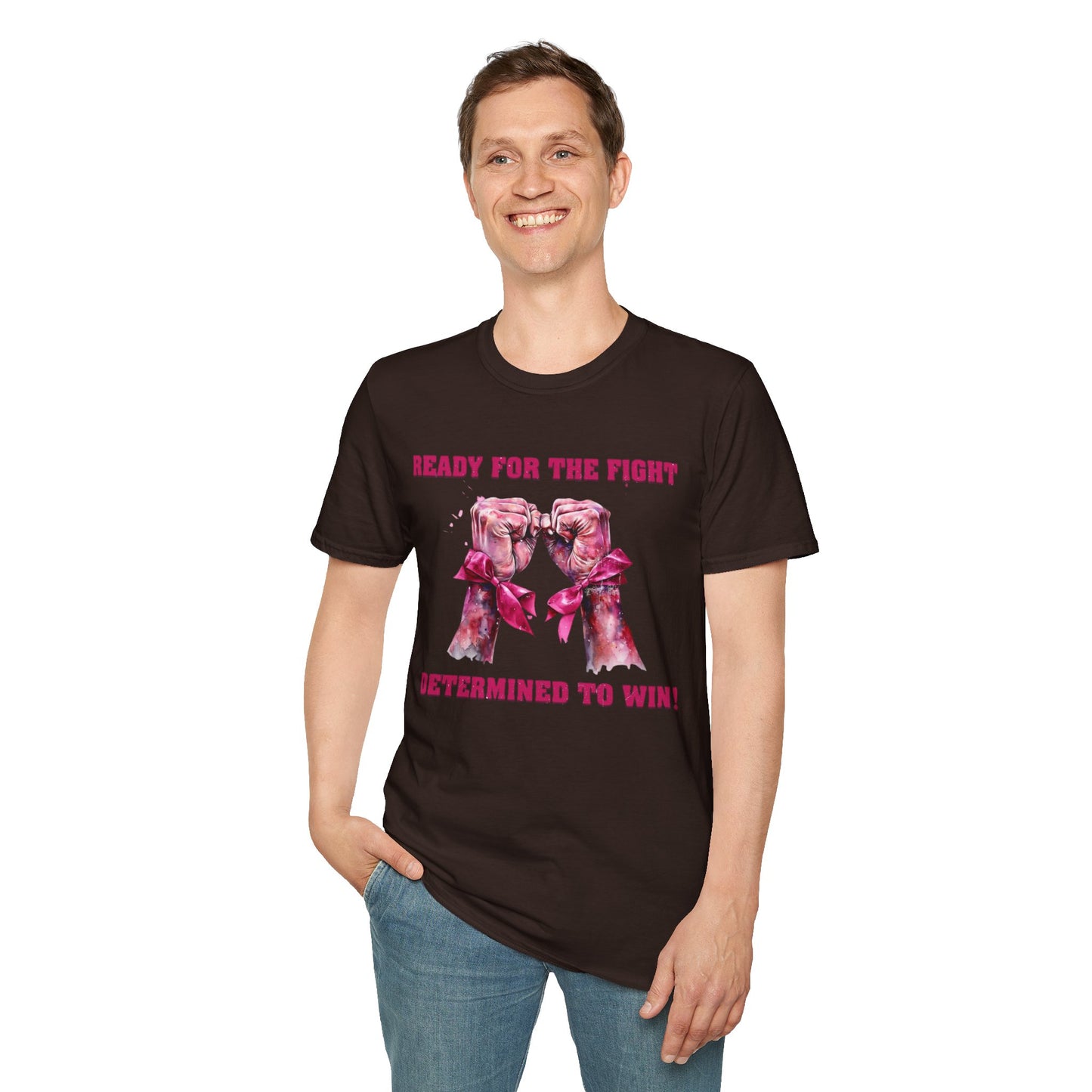 Empowered Fight T-Shirt - Ready for the Fight, Determined to Win! - Unisex Tee for Cancer Awareness, Motivational Gift, Fitness Wear