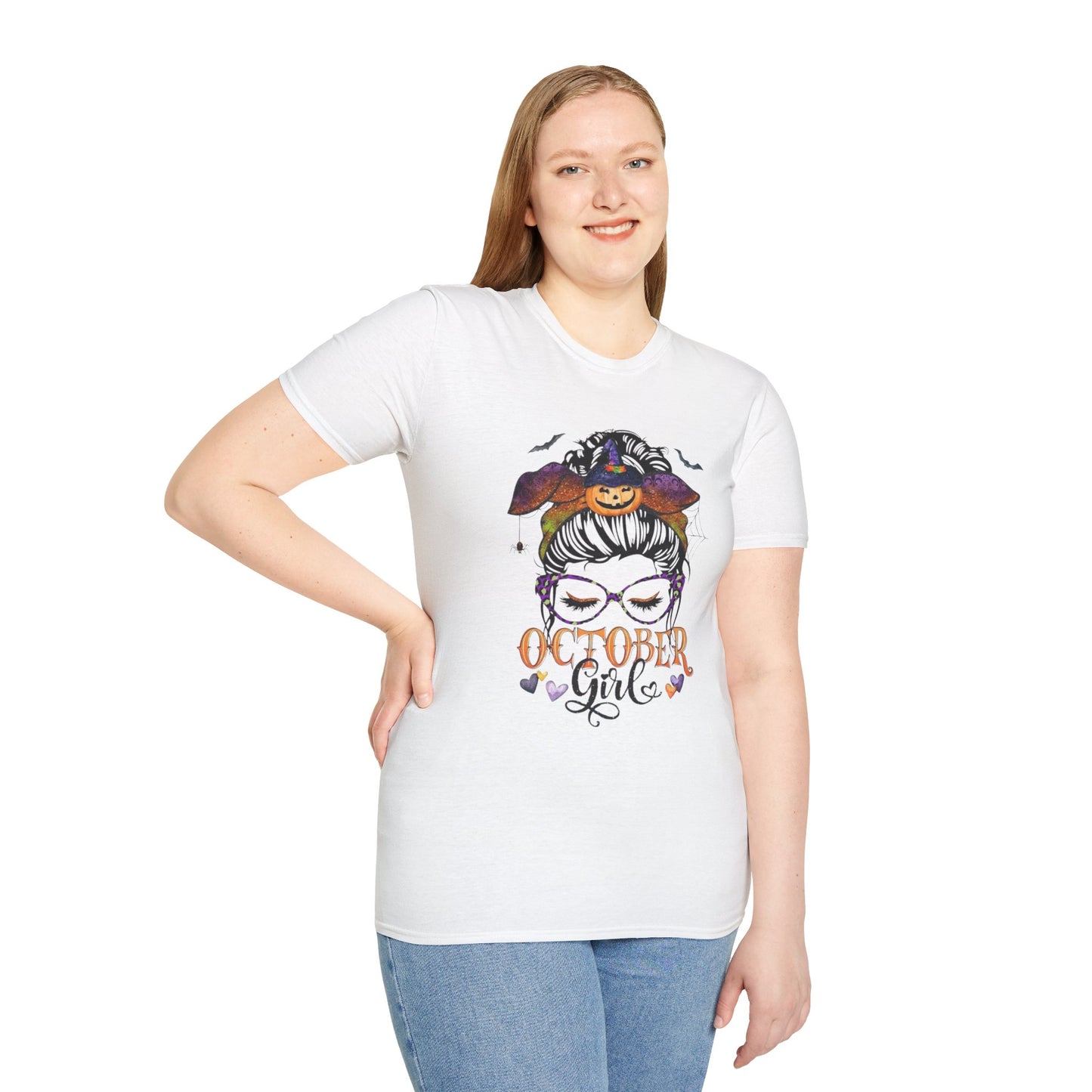 October Girl Graphic T-Shirt, Halloween Tee, Fall Fashion, Gift for Her, Cute Casual Wear