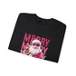 Christmas Crewneck Sweatshirt — Retro Pink 'Merry Merry Christmas' Santa Graphic