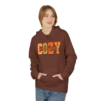 Cozy Autumn Fleece Hoodie - Perfect for Fall, Gift for Him & Her, Casual Lounge Wear, Thanksgiving Sweatshirt, Pumpkin Spice Vibes