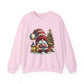 Christmas Gnome Crewneck Sweatshirt — Festive Tree & Lantern Holiday Sweater