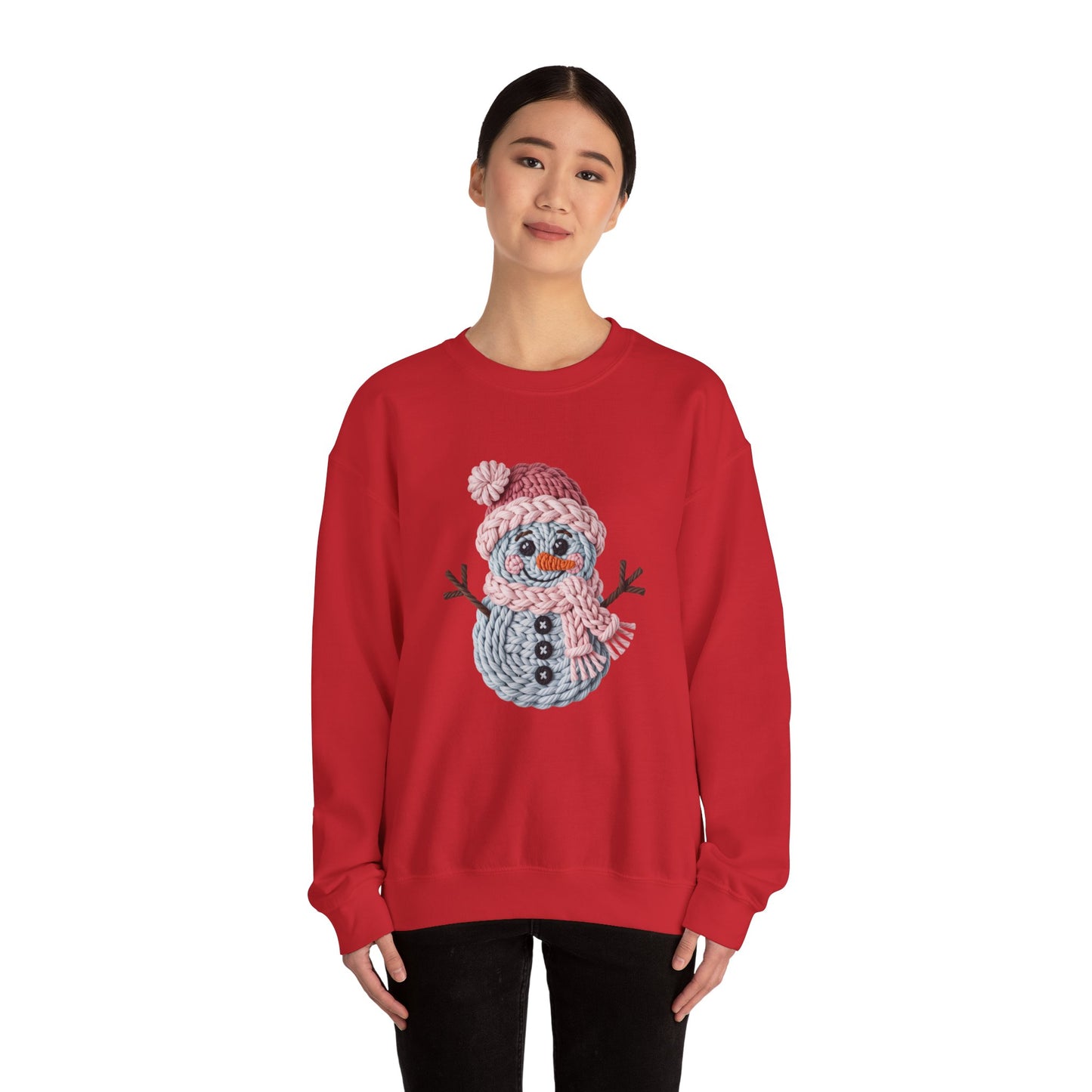 Snowman Knit Crewneck Sweatshirt