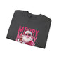 Christmas Crewneck Sweatshirt — Retro Pink 'Merry Merry Christmas' Santa Graphic