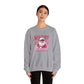 Christmas Crewneck Sweatshirt — Retro Pink 'Merry Merry Christmas' Santa Graphic