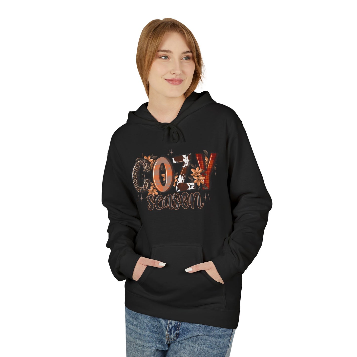 Cozy Autumn Fleece Hoodie - Perfect for Fall, Gift for Him & Her, Casual Lounge Wear, Thanksgiving Sweatshirt, Pumpkin Spice Vibes