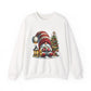 Christmas Gnome Crewneck Sweatshirt — Festive Tree & Lantern Holiday Sweater