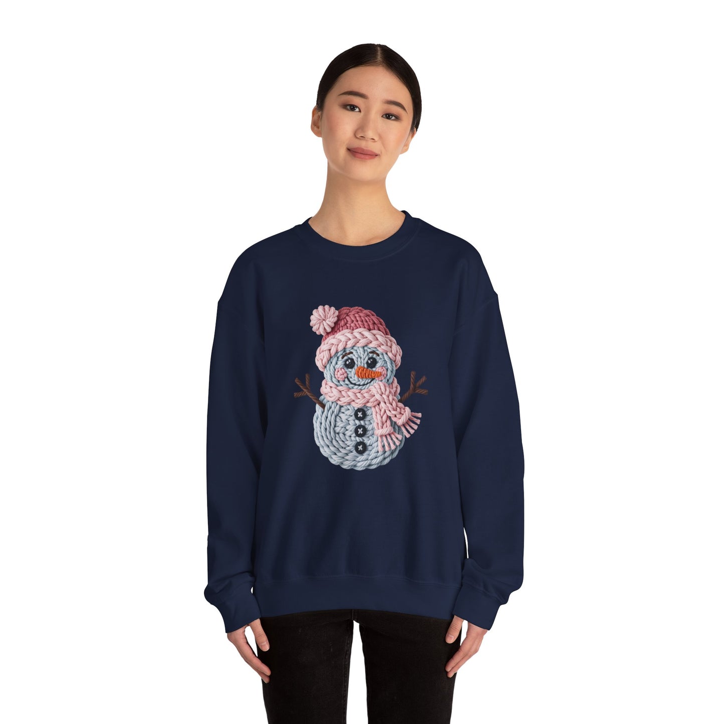 Snowman Knit Crewneck Sweatshirt