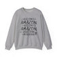 Crewneck Sweatshirt - "Here Comes Amazon, Right Down My Driveway" Holiday Delivery Graphic