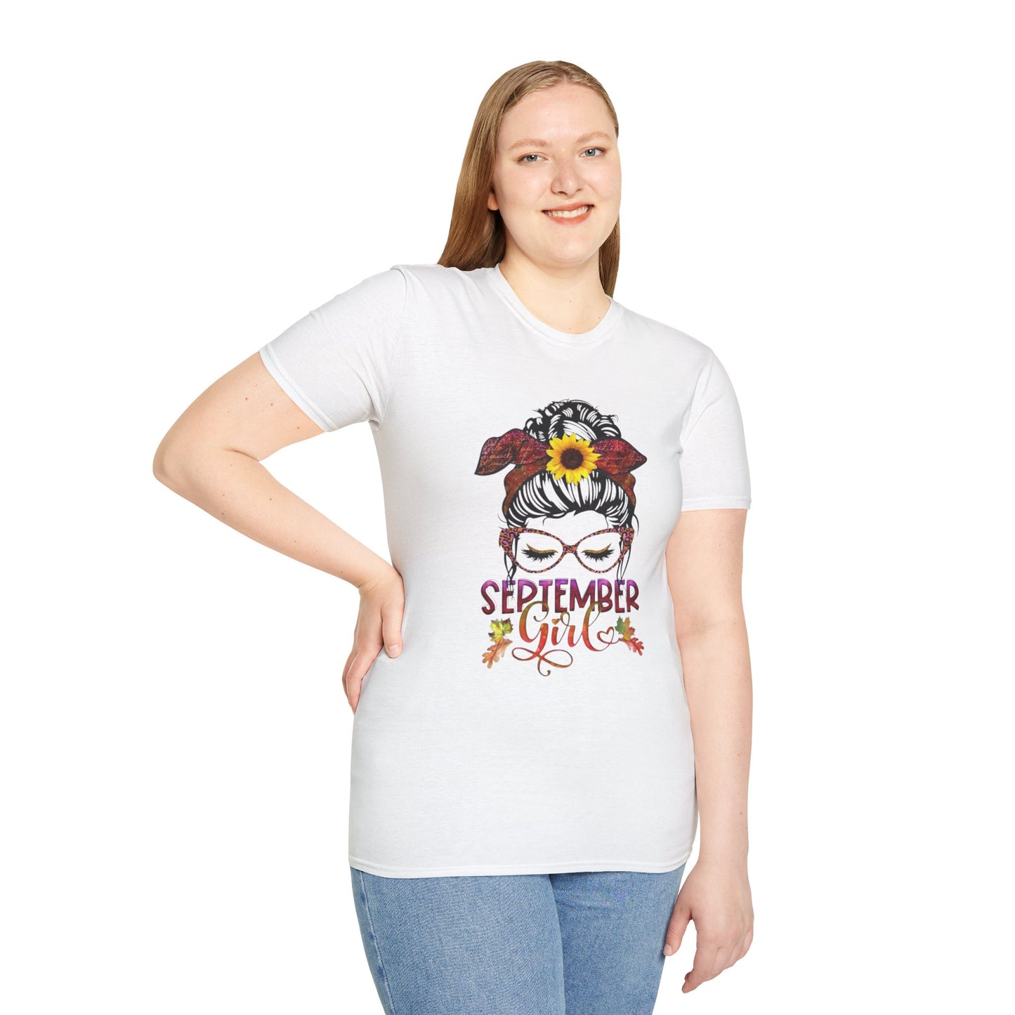 September Girl T-Shirt, Autumn Fashion Tee, Gifts for Her, Fall Birthday Gift, Seasonal Casual Wear