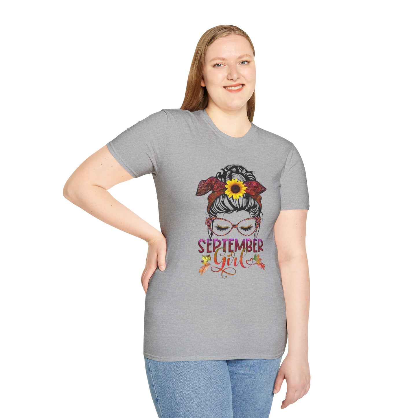 September Girl T-Shirt, Autumn Fashion Tee, Gifts for Her, Fall Birthday Gift, Seasonal Casual Wear