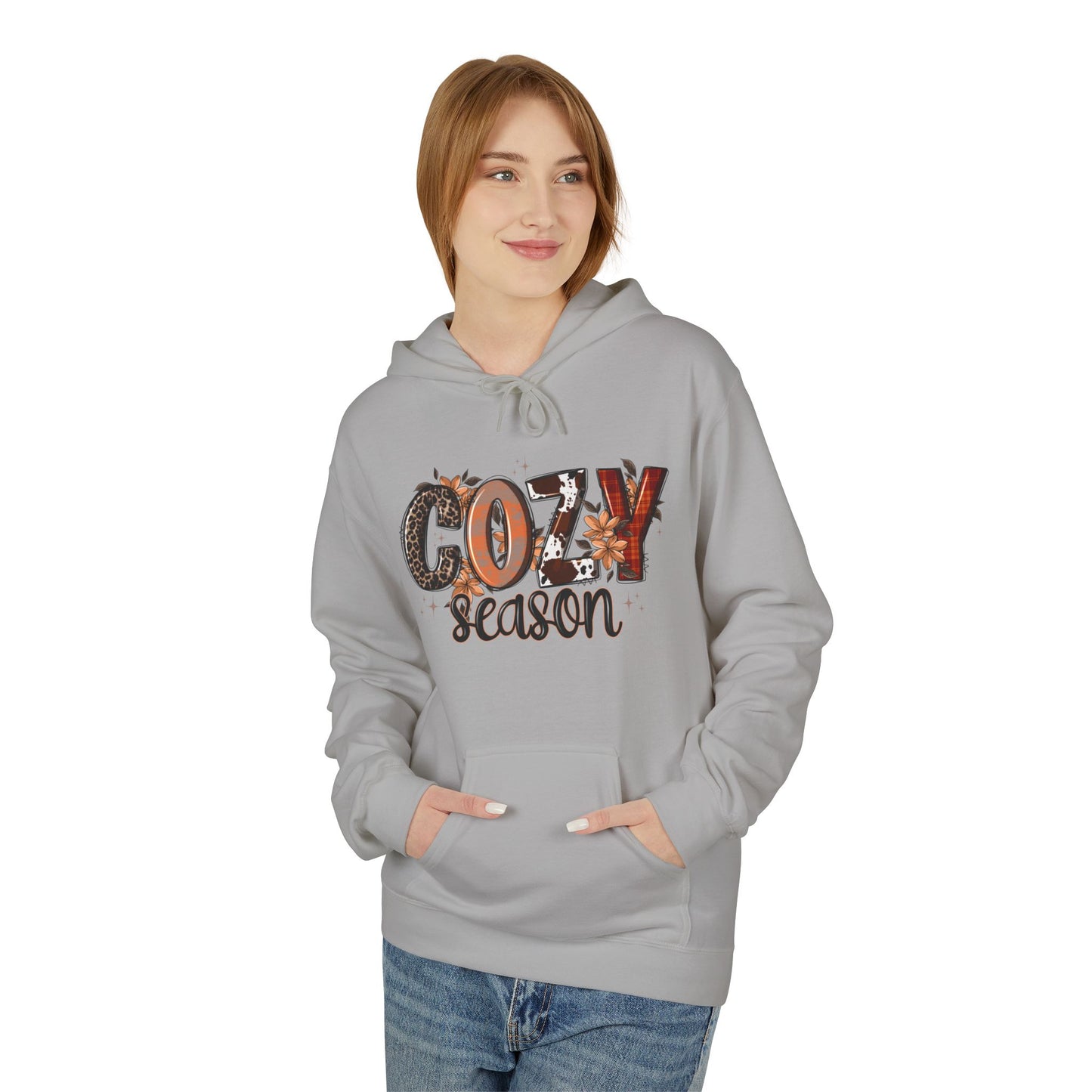 Cozy Autumn Fleece Hoodie - Perfect for Fall, Gift for Him & Her, Casual Lounge Wear, Thanksgiving Sweatshirt, Pumpkin Spice Vibes