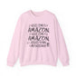 Crewneck Sweatshirt - "Here Comes Amazon, Right Down My Driveway" Holiday Delivery Graphic