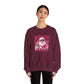 Christmas Crewneck Sweatshirt — Retro Pink 'Merry Merry Christmas' Santa Graphic