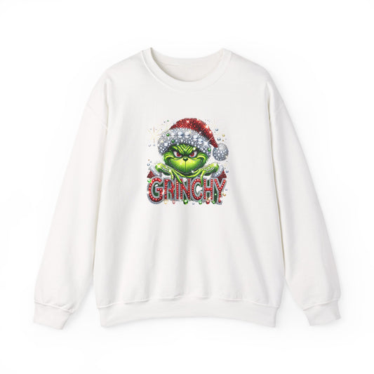 Grinchy Christmas Sweatshirt – Festive Grinch Santa Crewneck
