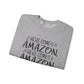 Crewneck Sweatshirt - "Here Comes Amazon, Right Down My Driveway" Holiday Delivery Graphic