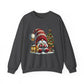 Christmas Gnome Crewneck Sweatshirt — Festive Tree & Lantern Holiday Sweater
