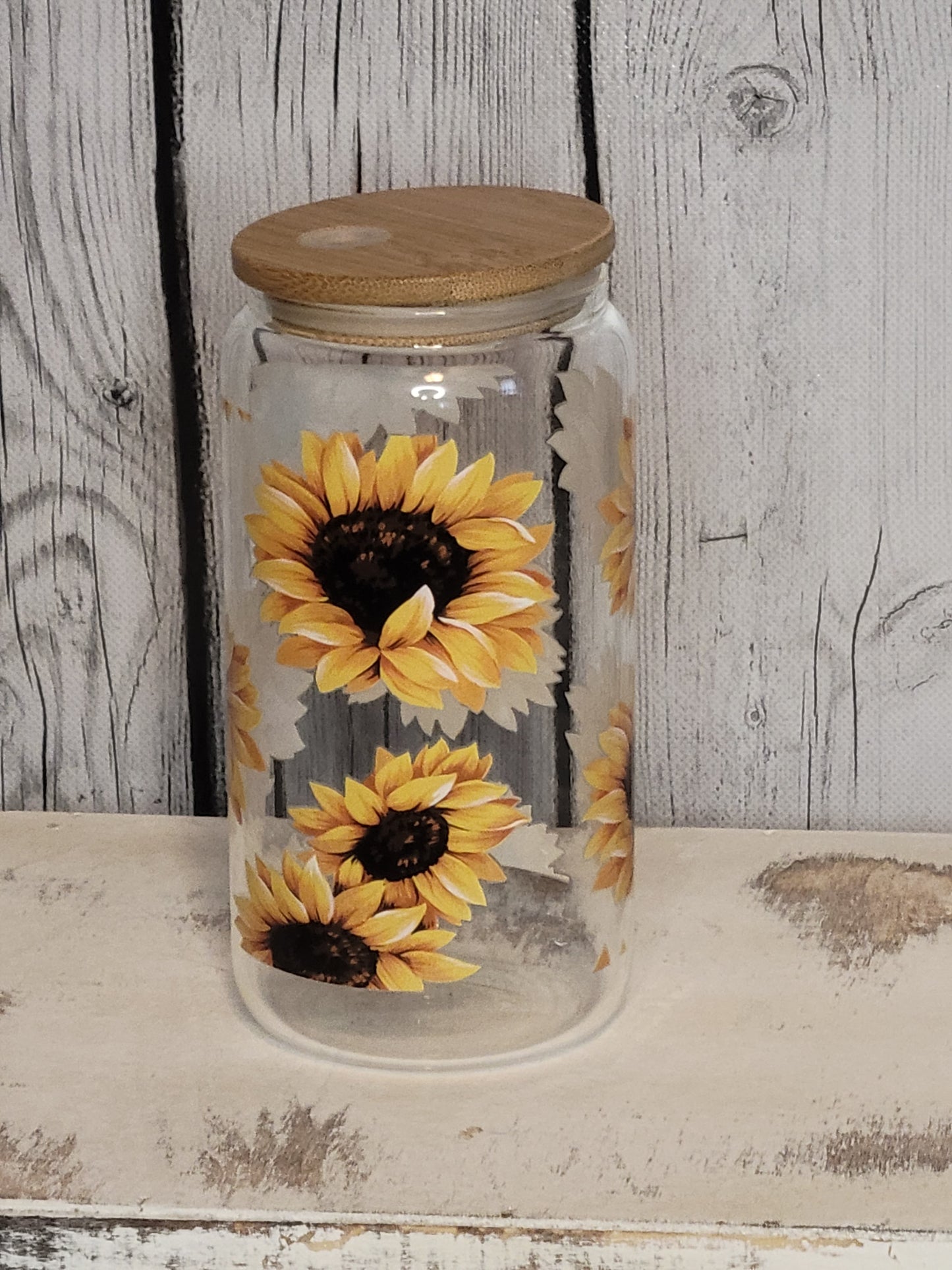 Sunflowers 16 oz class can