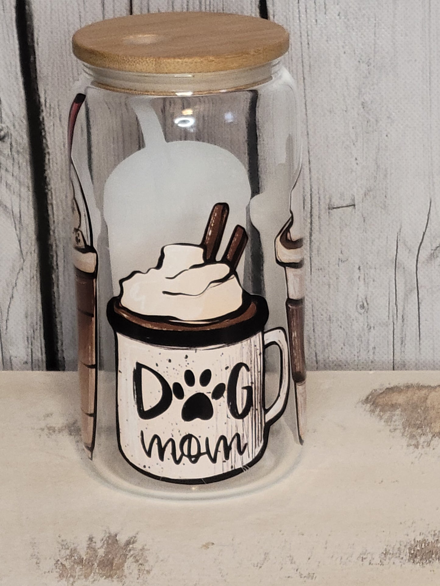 Dog Mom 16 oz class can