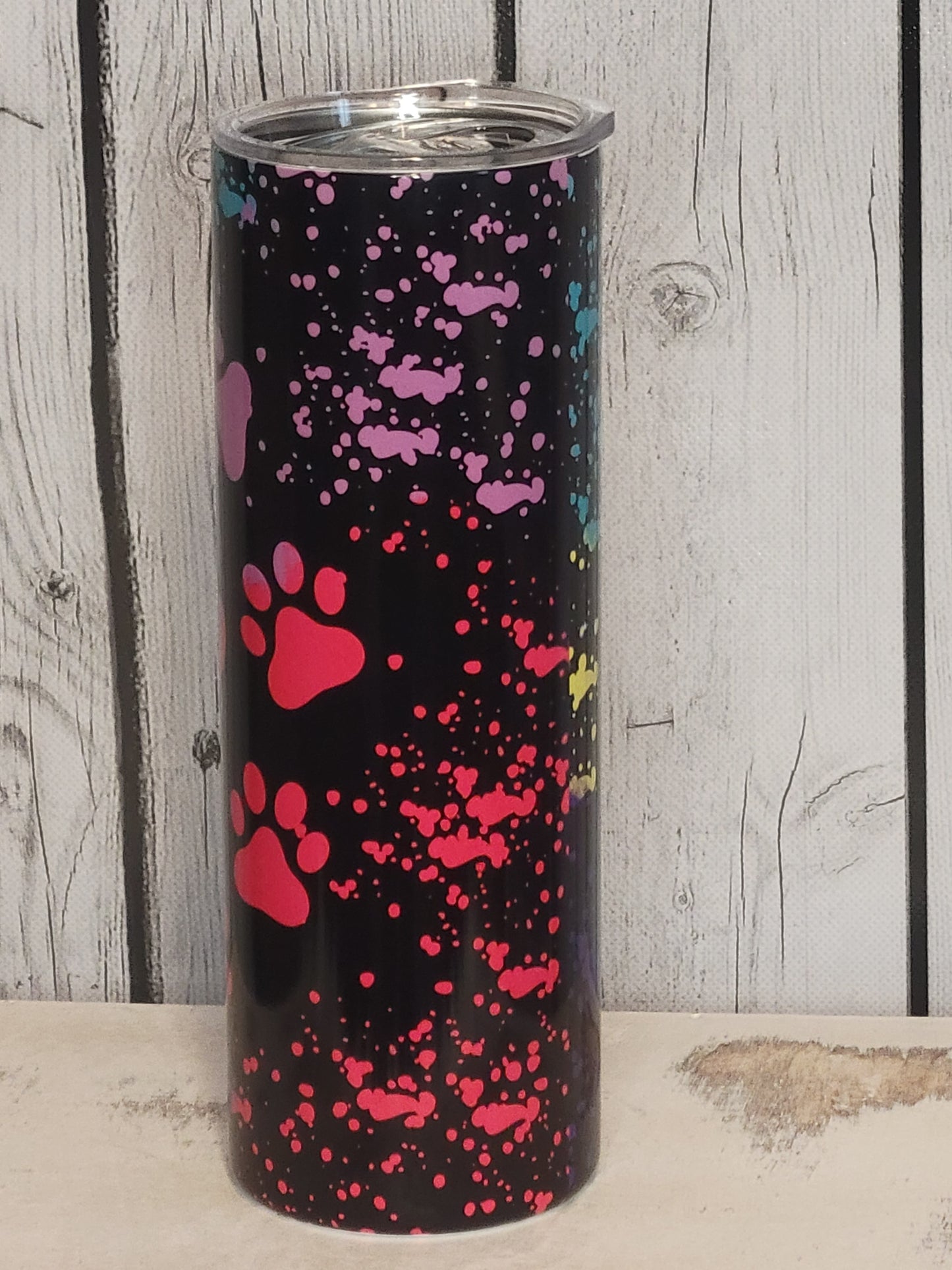 Multi color paw print