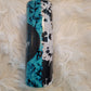 Yellowstone Inspired teal and cow print 20 oz Tumbler