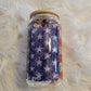 American Flag Glass Can