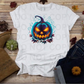 Vibrant Halloween Pumpkin T-Shirt, Unisex Softstyle Tee, Spooky Fall Fashion, Halloween Party Outfit, Trick or Treat Shirt