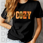 Cozy Season Unisex T-Shirt, Fall Fashion Tee, Animal Print Shirt, Comfortable Casual Wear, Gift for Friends, Autumn Apparel