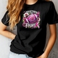 Pink Ribbon Football T-Shirt, Sports Awareness Tee, Unisex Casual Wear, Breast Cancer Awareness, Gift for Supporters