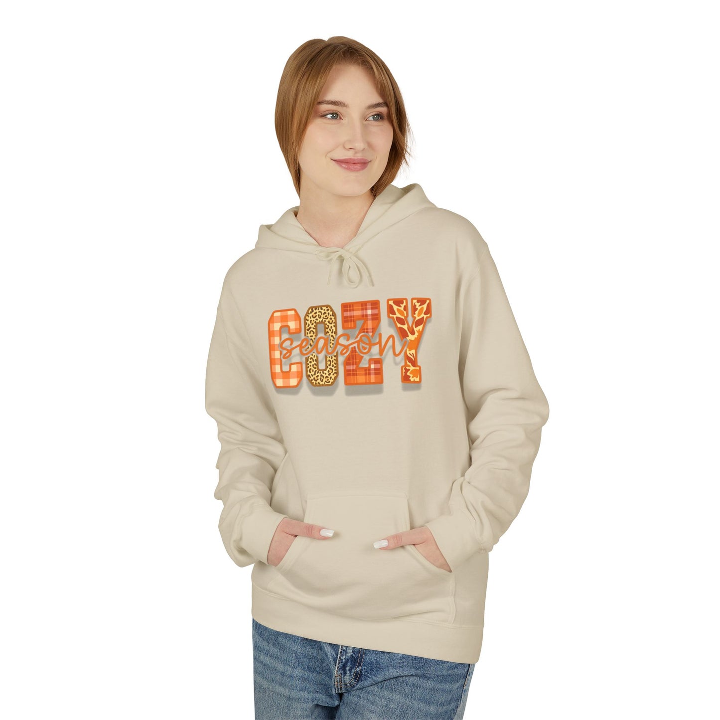 Cozy Autumn Fleece Hoodie - Perfect for Fall, Gift for Him & Her, Casual Lounge Wear, Thanksgiving Sweatshirt, Pumpkin Spice Vibes