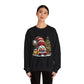 Christmas Gnome Crewneck Sweatshirt — Festive Tree & Lantern Holiday Sweater
