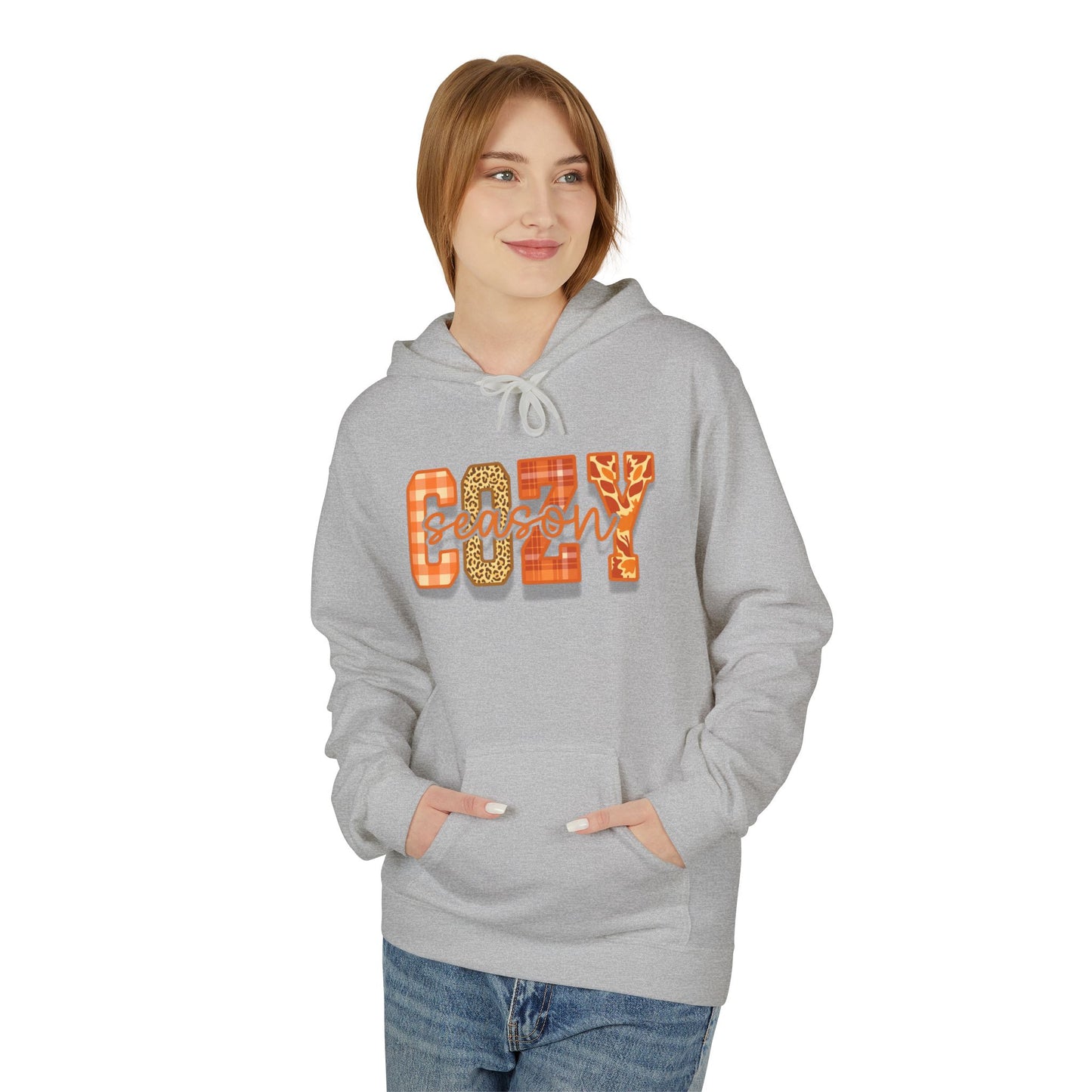 Cozy Autumn Fleece Hoodie - Perfect for Fall, Gift for Him & Her, Casual Lounge Wear, Thanksgiving Sweatshirt, Pumpkin Spice Vibes
