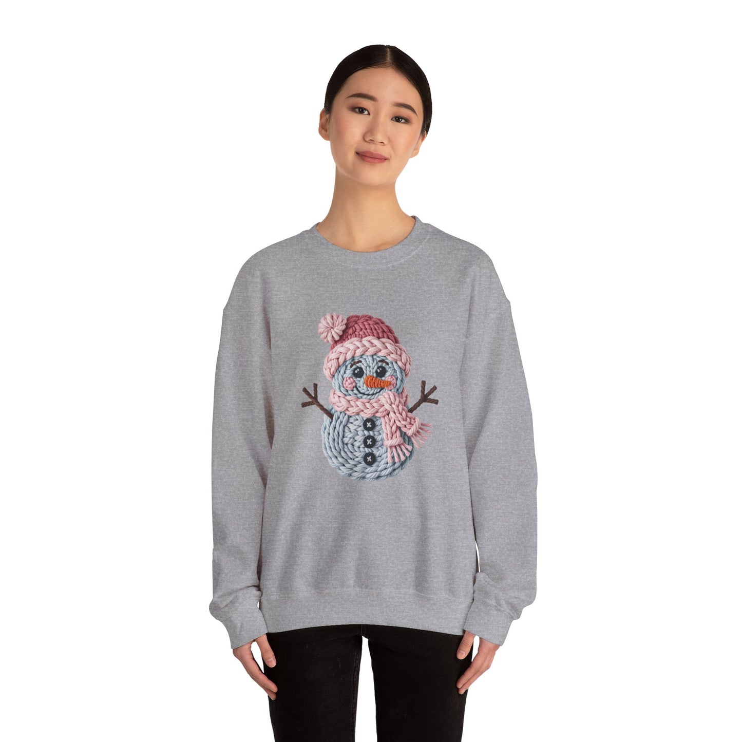 Snowman Knit Crewneck Sweatshirt