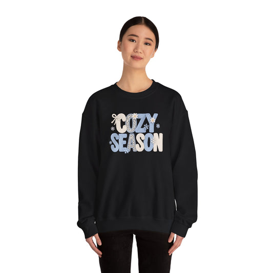 Cozy Season Crewneck Sweatshirt — Winter Holiday Graphic Pullover