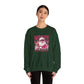 Christmas Crewneck Sweatshirt — Retro Pink 'Merry Merry Christmas' Santa Graphic