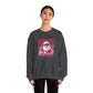 Christmas Crewneck Sweatshirt — Retro Pink 'Merry Merry Christmas' Santa Graphic