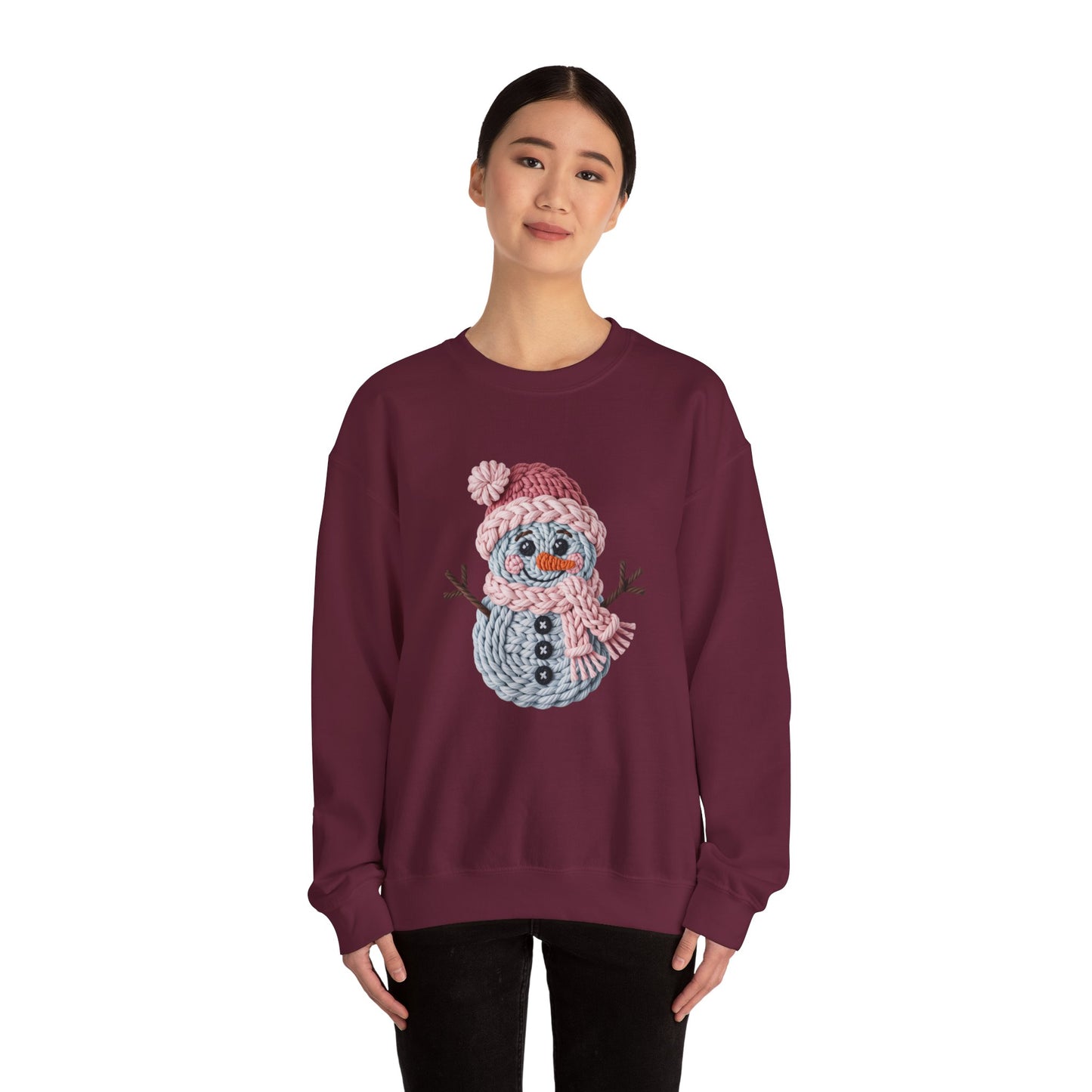 Snowman Knit Crewneck Sweatshirt