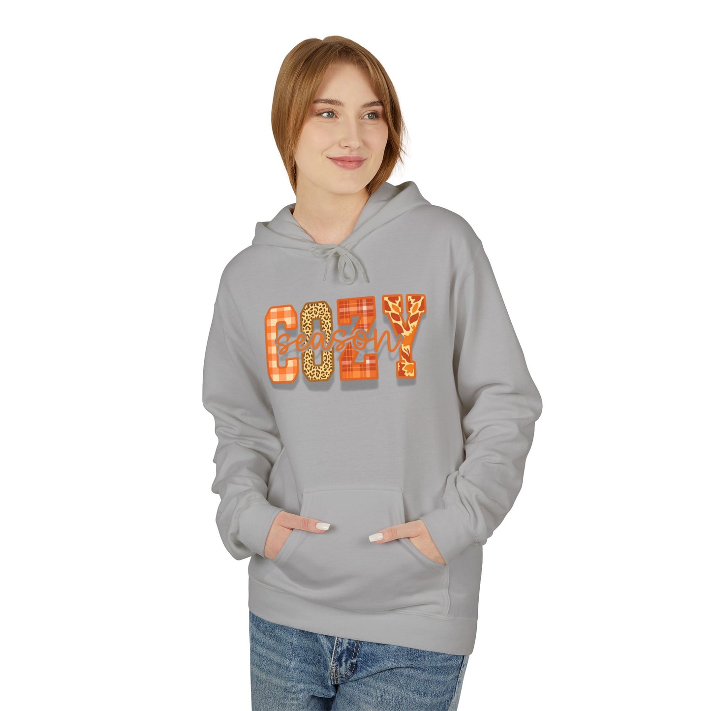 Cozy Autumn Fleece Hoodie - Perfect for Fall, Gift for Him & Her, Casual Lounge Wear, Thanksgiving Sweatshirt, Pumpkin Spice Vibes