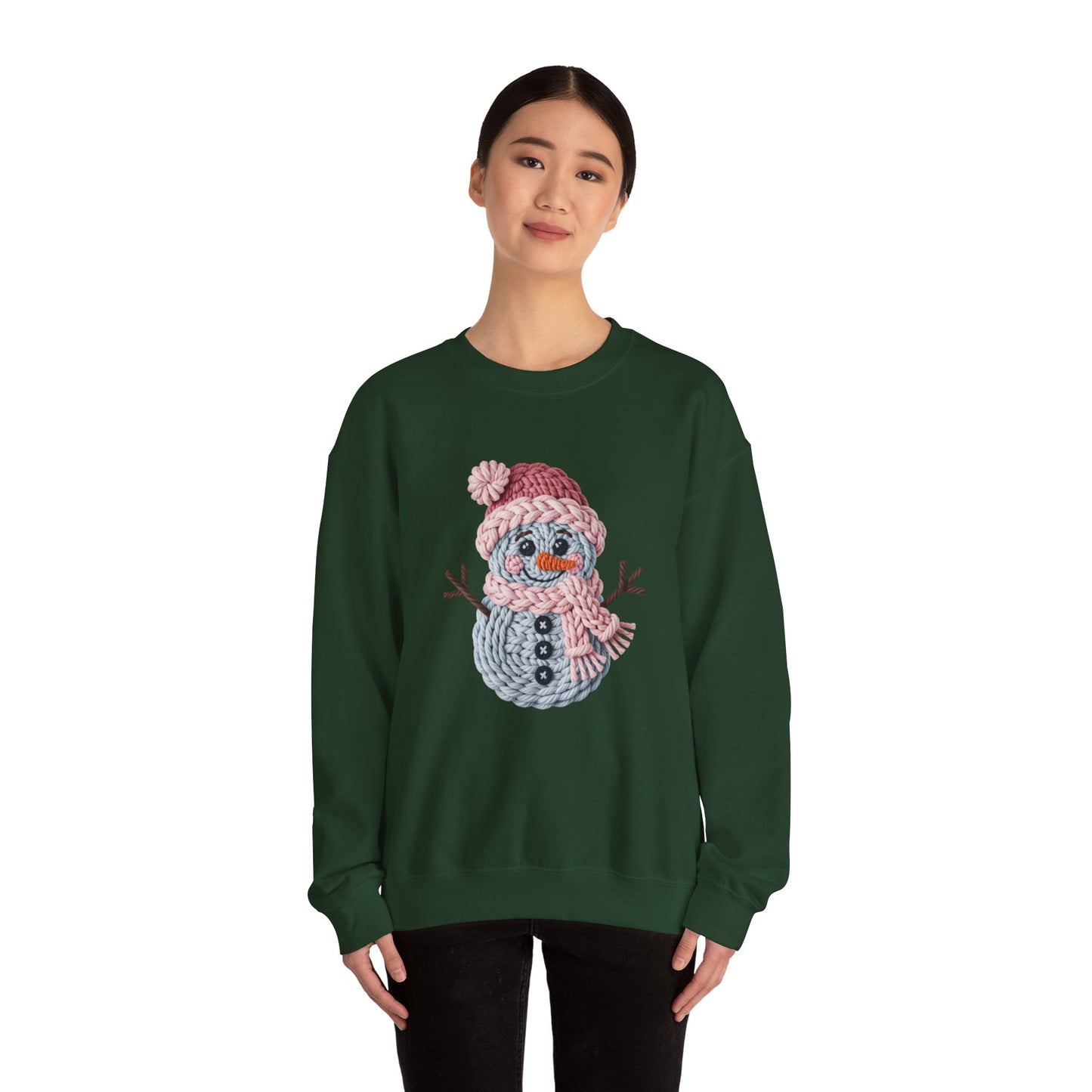 Snowman Knit Crewneck Sweatshirt
