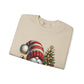 Christmas Gnome Crewneck Sweatshirt — Festive Tree & Lantern Holiday Sweater