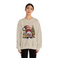 Christmas Gnome Crewneck Sweatshirt — Festive Tree & Lantern Holiday Sweater