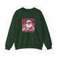 Christmas Crewneck Sweatshirt — Retro Pink 'Merry Merry Christmas' Santa Graphic