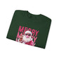 Christmas Crewneck Sweatshirt — Retro Pink 'Merry Merry Christmas' Santa Graphic