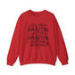 Crewneck Sweatshirt - "Here Comes Amazon, Right Down My Driveway" Holiday Delivery Graphic