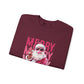 Christmas Crewneck Sweatshirt — Retro Pink 'Merry Merry Christmas' Santa Graphic