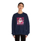 Christmas Crewneck Sweatshirt — Retro Pink 'Merry Merry Christmas' Santa Graphic