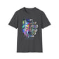 Colorful Wolf Graphic Tee, Unisex Softstyle T-Shirt, Vibrant Animal Art Shirt, Wildlife Lover Gift, Inspirational Casual Wear